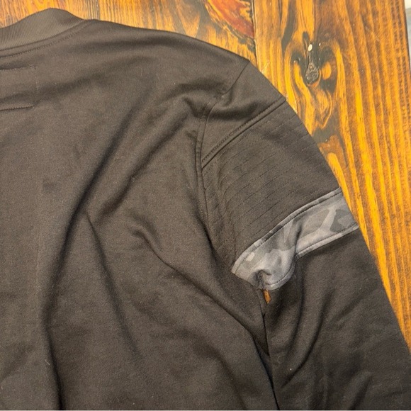 Rocawear Mens Black Track Jacket Camo Logo Full Zip Bomber Streetwear Large - Picture 9 of 13